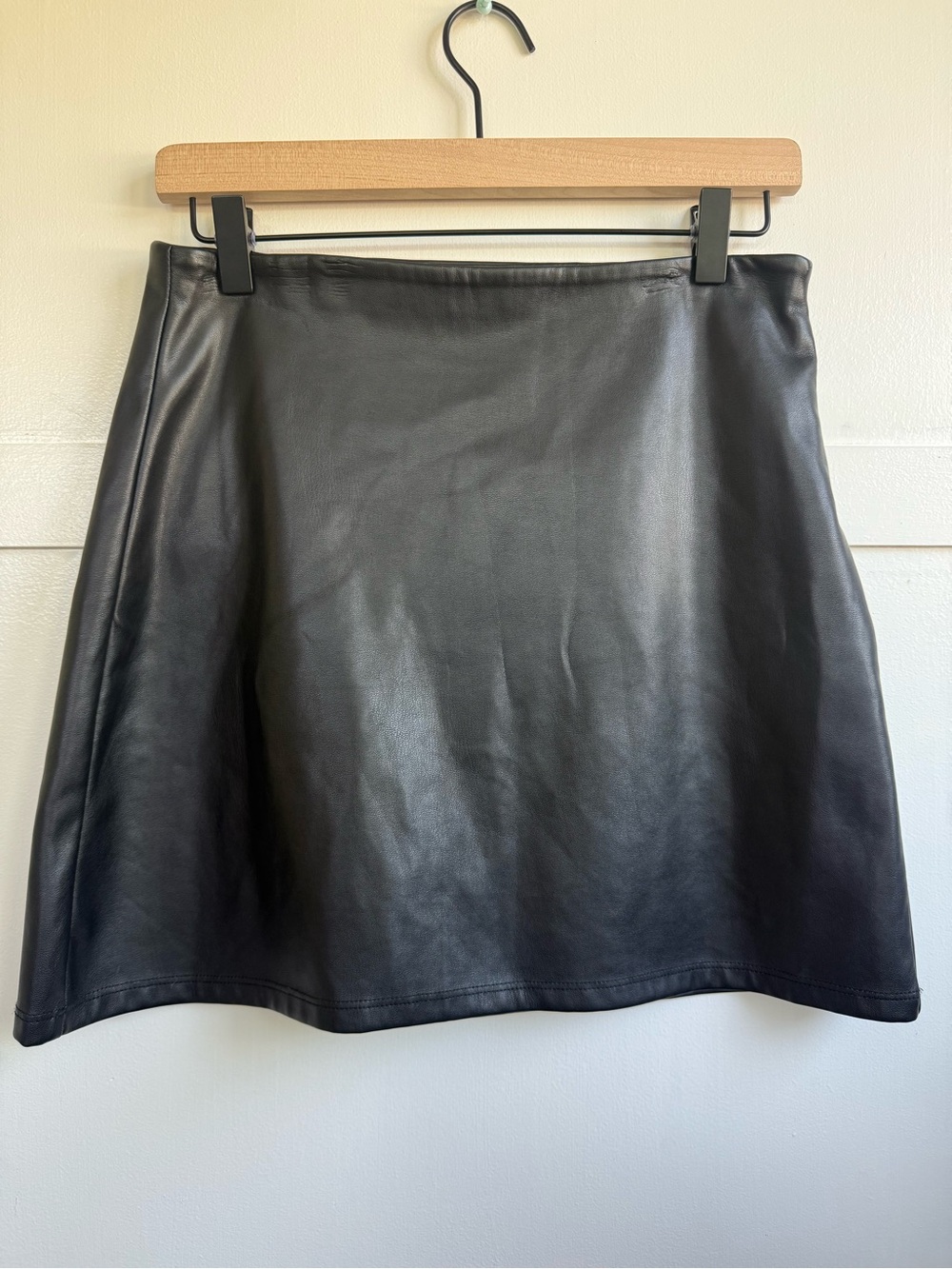 Good American Black Faux‎ Leather Mini Skirt Size 8 / 29 Clubwear Festival